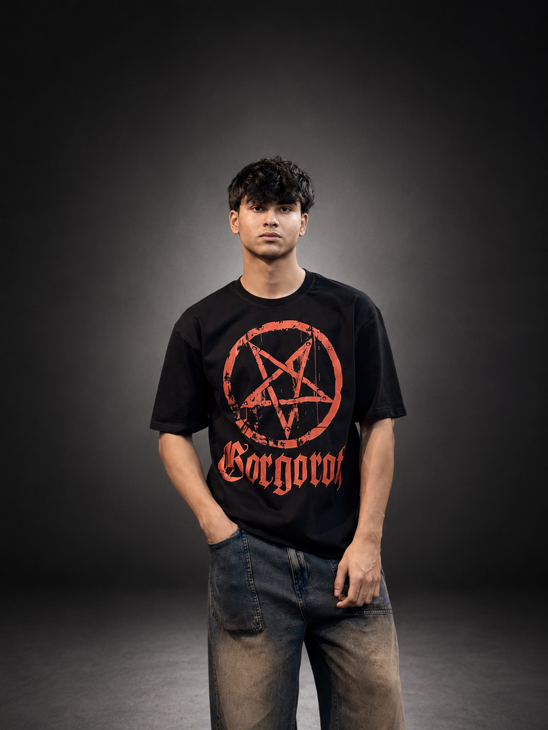 Gorgoroth Pentagram Oversized T-Shirt - Sinful Act