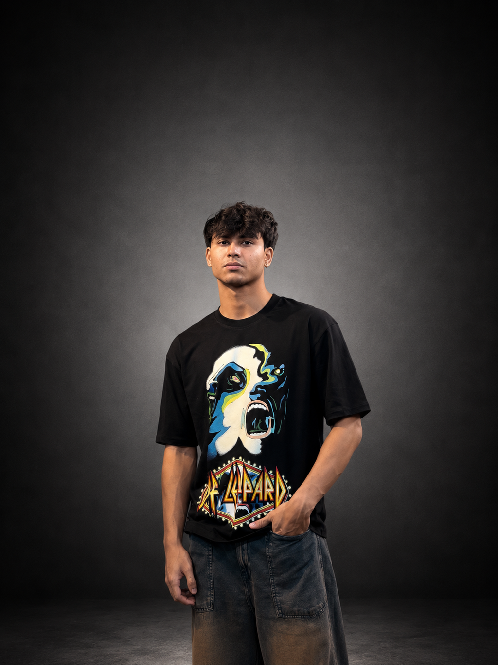 Def Leppard – Screaming Face Oversized T-Shirt