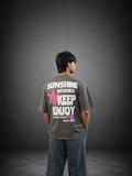 Sunshine Oversized Graphic T-Shirt – Charcoal Grey