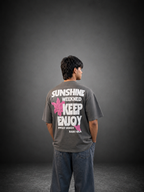 Sunshine Oversized Graphic T-Shirt – Charcoal Grey