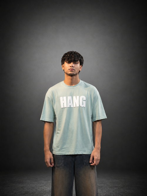 Hang On Oversized Graphic T-Shirt – Mint Green