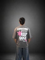 Sunshine Oversized Graphic T-Shirt – Charcoal Grey
