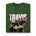 Travis Scott Vintage Graphic Tee – Washed Olive Green by Sinful Act