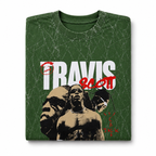 Travis Scott Vintage Graphic Tee – Washed Olive Green by Sinful Act