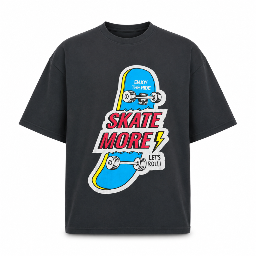 Skate More Oversized Graphic Tee