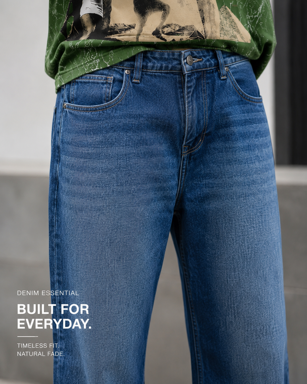 Vintage Blue Baggy Denim Jeans by Sinful Act