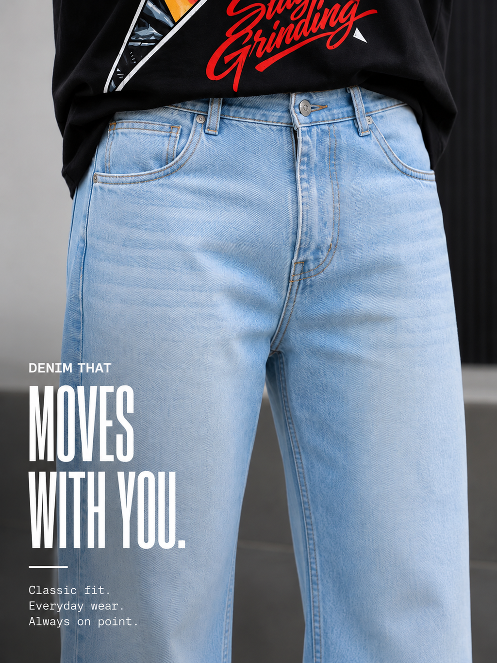 Levi's Ice Blue Baggy Denim Jeans by Sinful Act