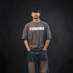 Sunshine Oversized Graphic T-Shirt – Charcoal Grey